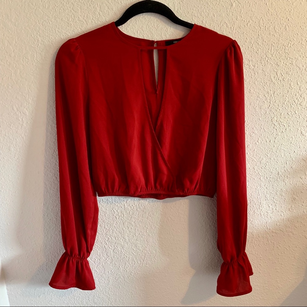 Long Sleeve Crop Party Top